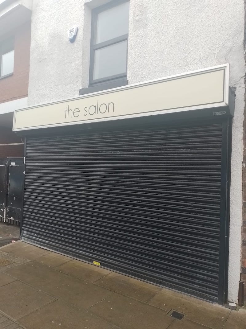 Roller Shutter Service At Amore Salon 88 Wigan Lane WN12LF