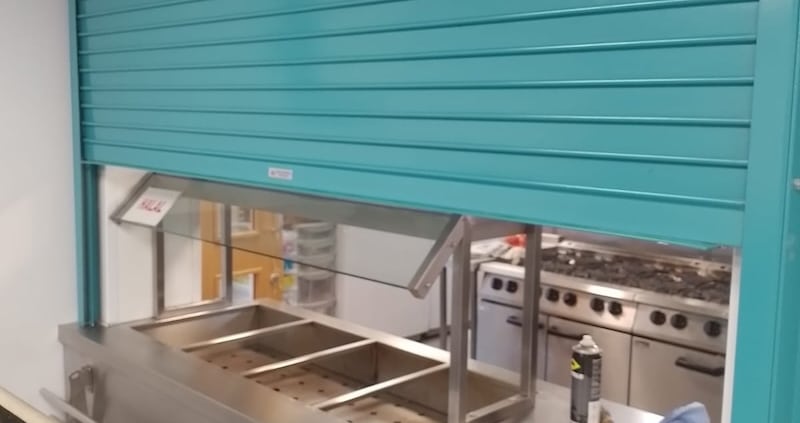 fire shutters in a School