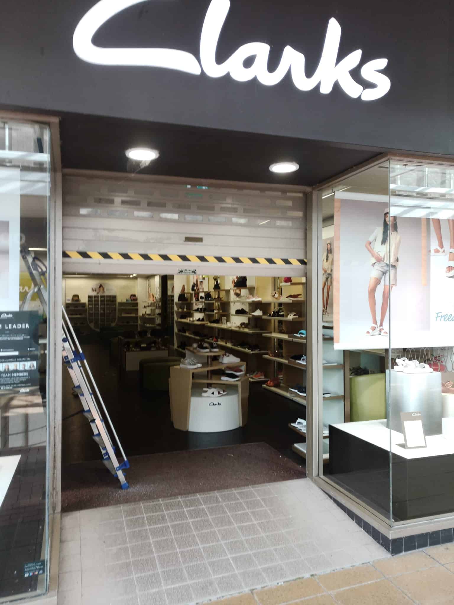 Clarks Northwich Roller Shutters roller shutter repaired in Northwich for high chain shoe shop