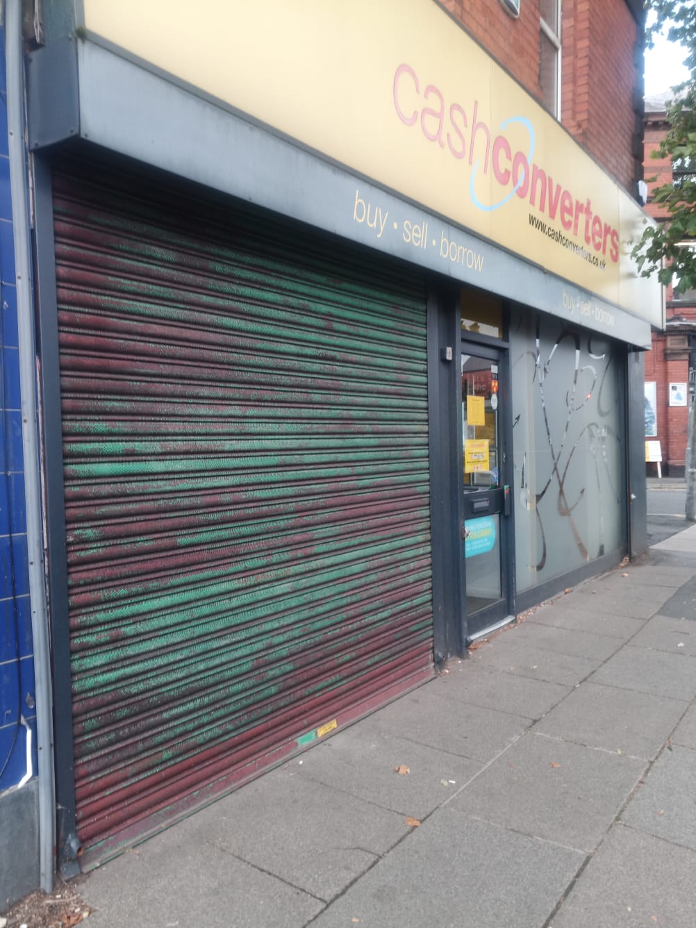 Salford roller shutter installation for Cash Converters