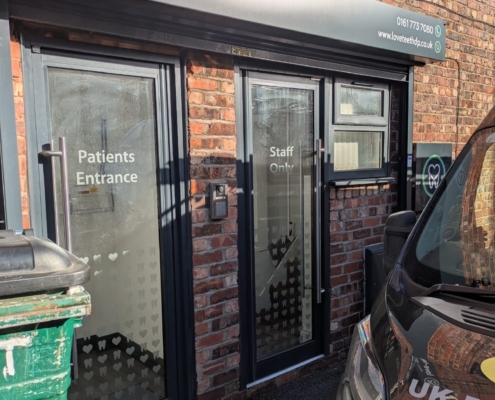 aluminium door repaired in Chester