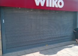 roller shutter repaired in Accrington Lancashire for Wilko by UK Doors & Shutters