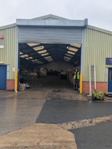 Pink Link roller shutter repaired in Huddersfield by UK Doors & Shutters
