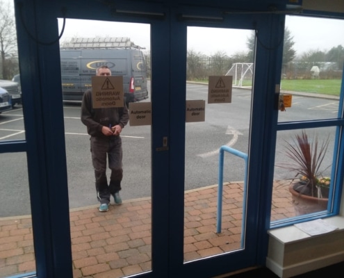 automatic door repaired and installed in Huddersfield