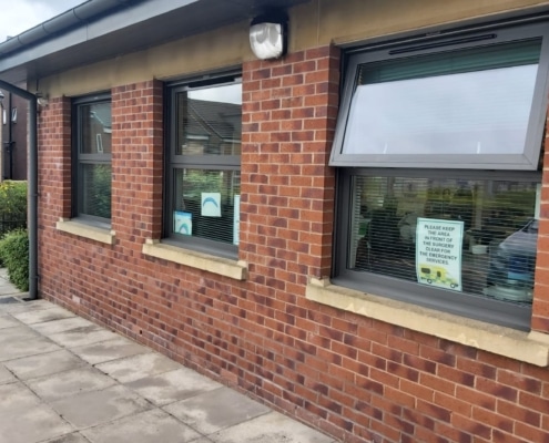 roller shutters repaired at Wilmslow health centre by UK Doors & Shutter