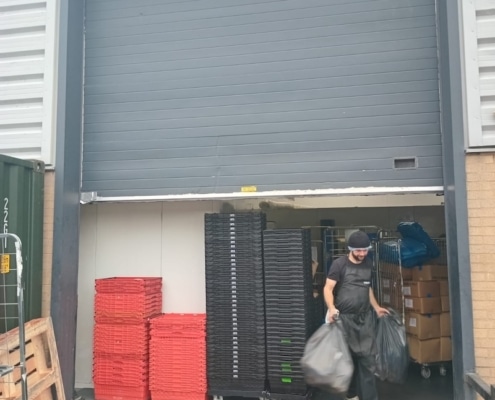 sectional door repaired in Warrington for Fuel Hub