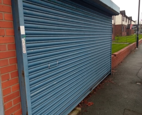 shop-front-shutter-repaired Hargreaves accountants roller shutter repaired in Harrogate