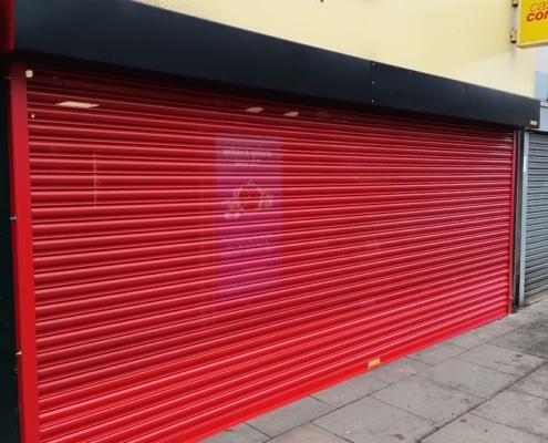 repairing roller shutters at Cash Converters Blackpool