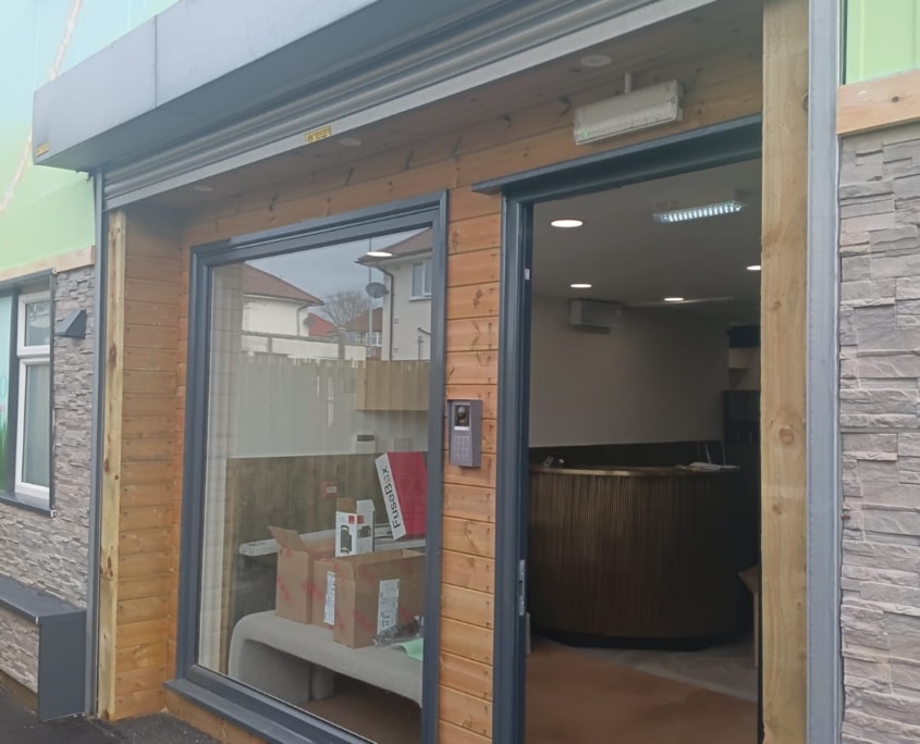 fixed up roller shutter with electric motor