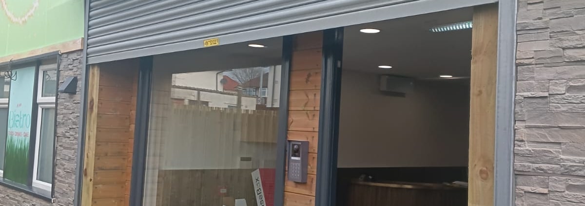 roller shutter installed for a shop in Northwich
