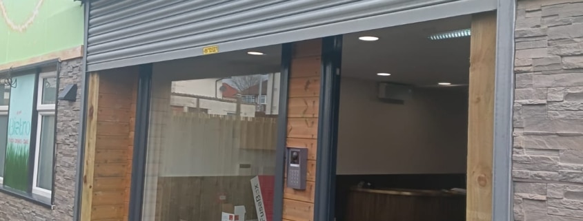 roller shutter installed for a shop in Northwich