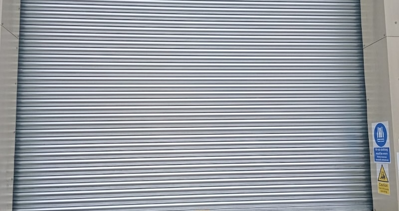 High speed door installation in Warrington by UK Doors & Shutters for The Hut Group
