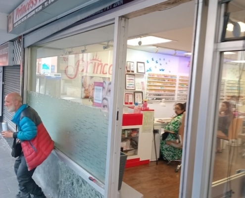 roller shutter repaired Princess Nails St Georges Shopping Centre Preston